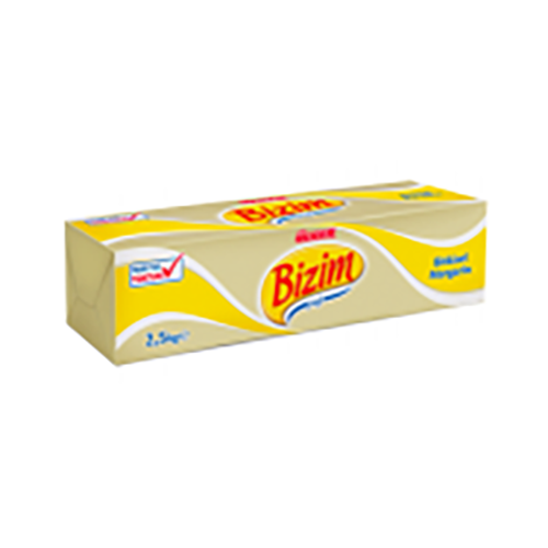 Bizim Block Margarine,82% Fat, 2,5 Kg