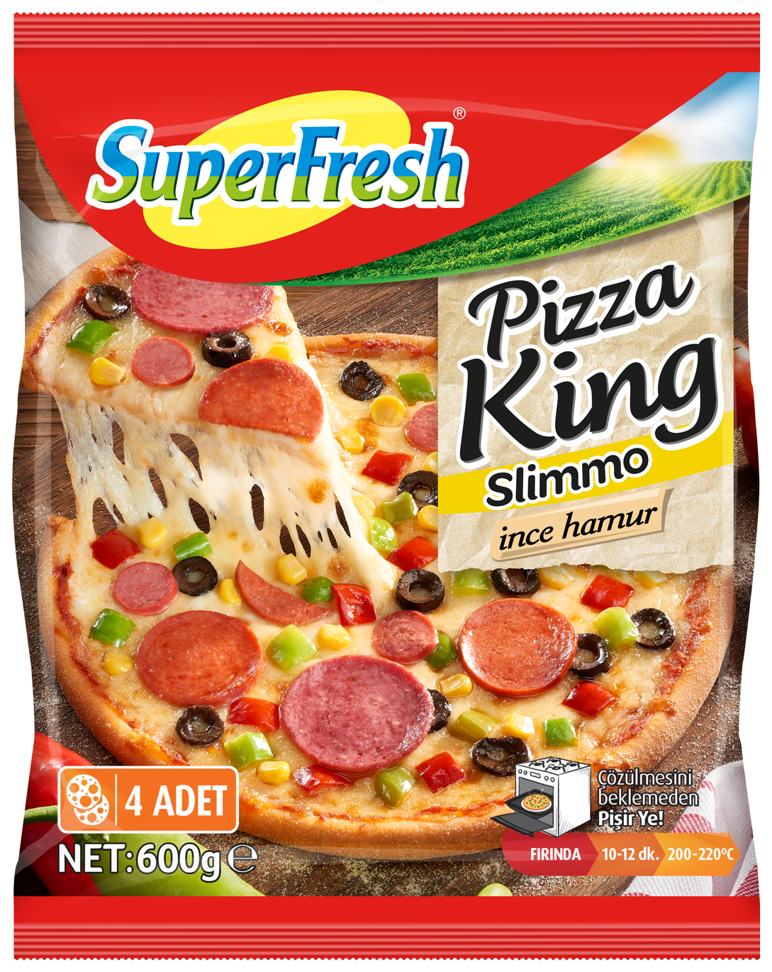 SUPERFRESH PİZZA KİNG SLİMMO İNCE HAMUR