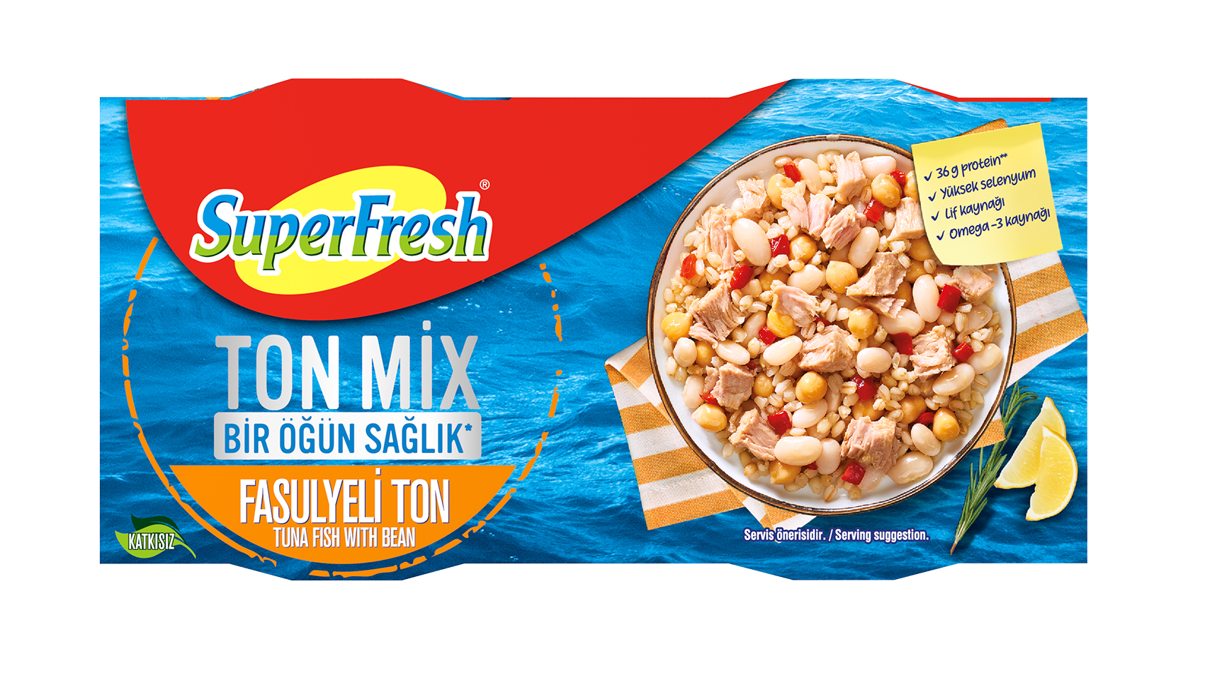 SUPERFRESH TON MİX FASULYELİ (2X150 GR)